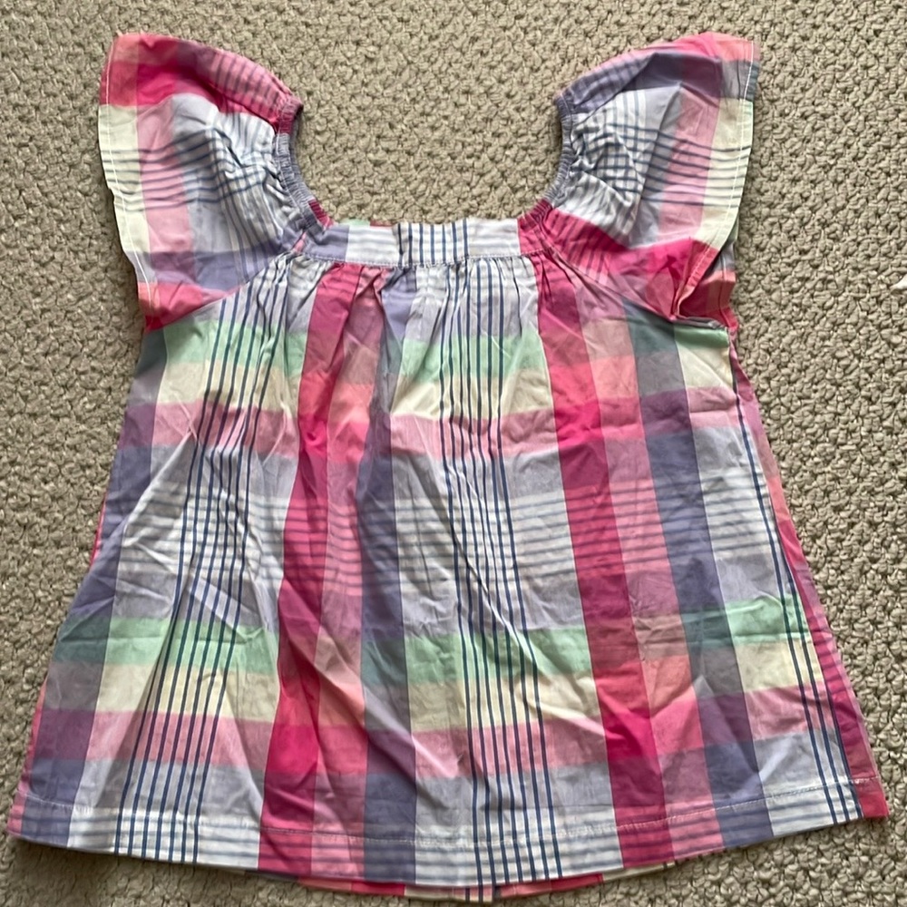 Silver jeans co. Girls flutter sleeve cotton top NWT Large
